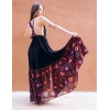 GAZELLE BOHO STİL MAXİ ÇİNGENE ELBİSE / Tarçın