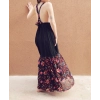 GAZELLE BOHO STİL MAXİ ÇİNGENE ELBİSE / Tarçın