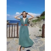 AZİZE BOHEM STİL MÜSLİN ELBİSE / ZÜMRÜT
