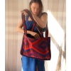 KERPE KİLİM ÇANTA / Kırmizi & Lacivert