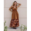 GAZELLE BOHO ÇİNGENE ELBİSE / Camel