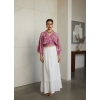 DEMRE PAMUK BAĞLAMALI CROP BLUZ