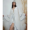 ASENA PAMUK ŞİLE BEZİ FIRFIRLI BOHO KAFTAN