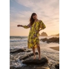 BALİ ETEĞİ BÜZGÜLÜ ELBİSE