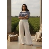MUMBAI MÜSLİN CROP & PANTOLON TAKIM / Lacivert