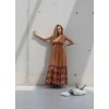 GAZELLE BOHO ÇİNGENE ELBİSE / Camel