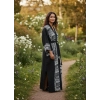 TRIBAL BORDÜR DETAYLI BOHEM MÜSLİN KAFTAN