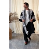 TRIBAL BORDÜR DETAYLI BOHEM MÜSLİN KAFTAN