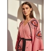 TILSIM PAMUK DOKUMA TAŞ BASKI KİMONO / Pembe