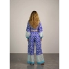 LEYLA BAĞLAMALI CROP & PANTOLON TAKIM / mavi