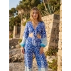 LEYLA BAĞLAMALI CROP & PANTOLON TAKIM / mavi