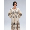 CORAL PAMUK BASKILI ELBİSE / mercan desen