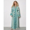 DUMAN 6 KAT MÜSLİN BOHEM KAFTAN /Turkuaz