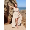 ELMAS KAFTAN & ELBİSE TAKIM / Ekru