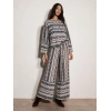 ETNİK DESENLİ TRİKO PANTOLON & BLUZ TAKIM