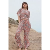 FLORAL DESEN VİSKON BLUZ & PANTOLON TAKIM