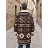 KİLİM DESEN OVERSIZE POLAR PALTO