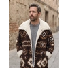 KİLİM DESEN OVERSIZE POLAR PALTO