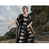 MUKARNAS ETNİK DESENLİ VİSKON KAFTAN ELBİSE