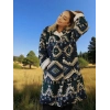 NAVAJO POLAR KİLİM DESEN PALTO
