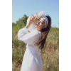 PEACE KEMER DETAYLI ŞİLE BEZİ ELBİSE