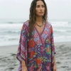 PHUKET ÇİÇEK DESENLİ VİSKON KAFTAN ELBİSE