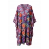 PHUKET ÇİÇEK DESENLİ VİSKON KAFTAN ELBİSE