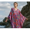 PHUKET ÇİÇEK DESENLİ VİSKON KAFTAN ELBİSE