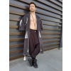 PYRAMID TAHTA BASKI KAFTAN / siyah