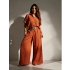 SAHRA BOHEM BOL PAÇA PANTOLON / Kiremit