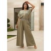 SAHRA BOHEM BOL PAÇA PANTOLON / Yağ Yeşili