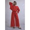SOUL MÜSLİN BLUZ PANTOLON TAKIM / kırmızı