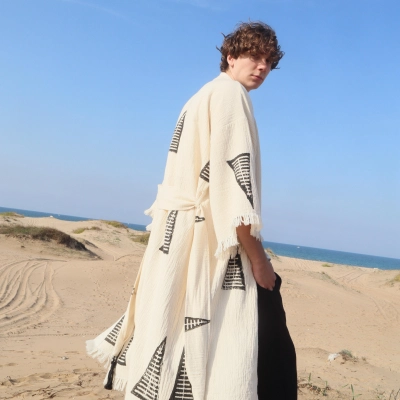 PYRAMID TAHTA BASKI KAFTAN