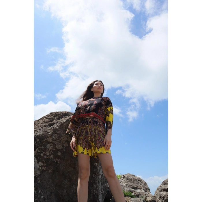 JAKARTA VİSKON BLUZ & ŞORT TAKIM