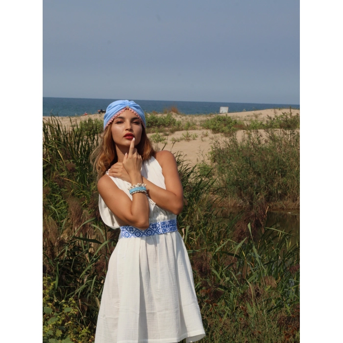 AZİZE KİLİM KEMERLİ ELBİSE / mini