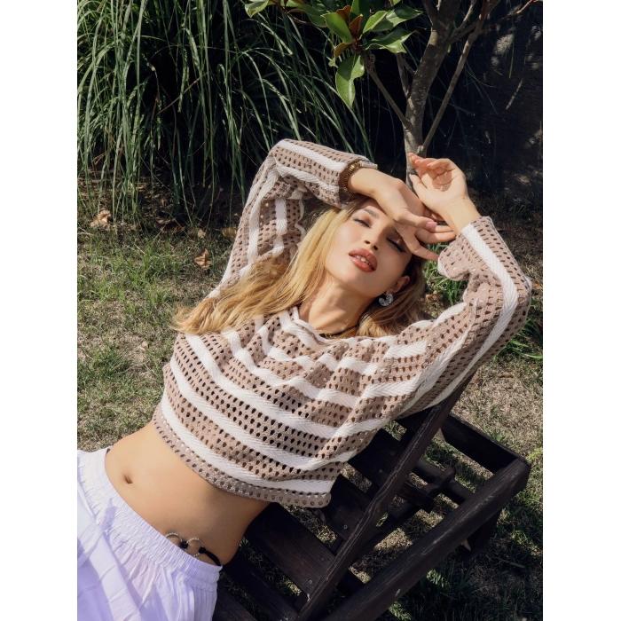 EFES ÖRME CROP BLUZ