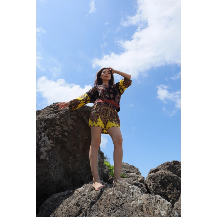 JAKARTA VİSKON BLUZ & ŞORT TAKIM