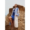 İZNİK BORDÜR DETAYLI MÜSLİN KAFTAN