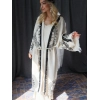 SHAMAN TAHTA BASKILI MÜSLİN KAFTAN