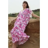 ORCHID V YAKA VİSKON ELBİSE