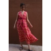 SELENE IKAT MAKSİ ELBİSE