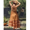 GAZELLE BOHO ÇİNGENE ELBİSE / Camel