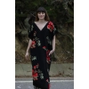 ORCHID V YAKA VİSKON ELBİSE