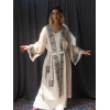 TARSUS KİLİM BORDÜRLÜ DOKUMA KAFTAN / krem