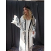 SHAMAN TAHTA BASKILI MÜSLİN KAFTAN