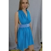 AZİZE KİLİM KEMERLİ ELBİSE / mini