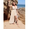 ELMAS KAFTAN & ELBİSE TAKIM / Ekru