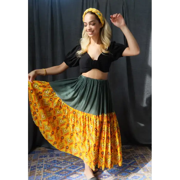 GAZELLE VUAL & MÜSLİN BOHO ETEK