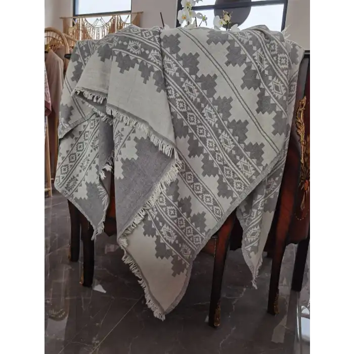 CABALA ETNİK DESENLİ YATAK ÖRTÜSÜ