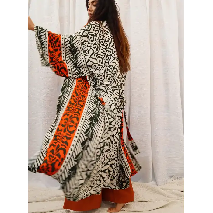 MUSE ETNİK DESENLİ BOHEM KAFTAN